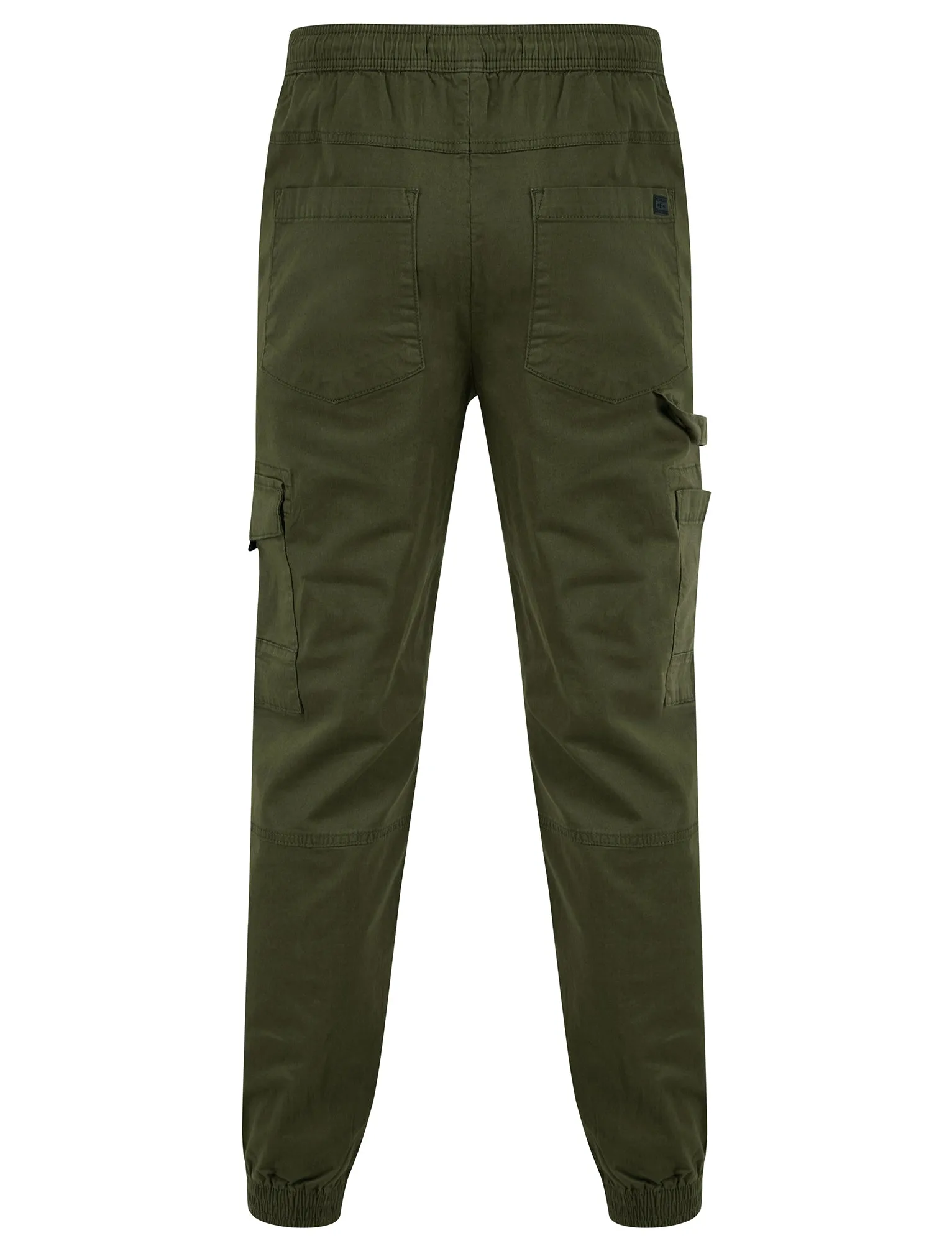 Lance Cotton Twill Cuffed Multi-Pocket Cargo Jogger Pants in Grape Leaf - Tokyo Laundry