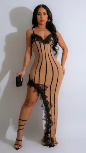 Lexxi Dress - Nude/Black