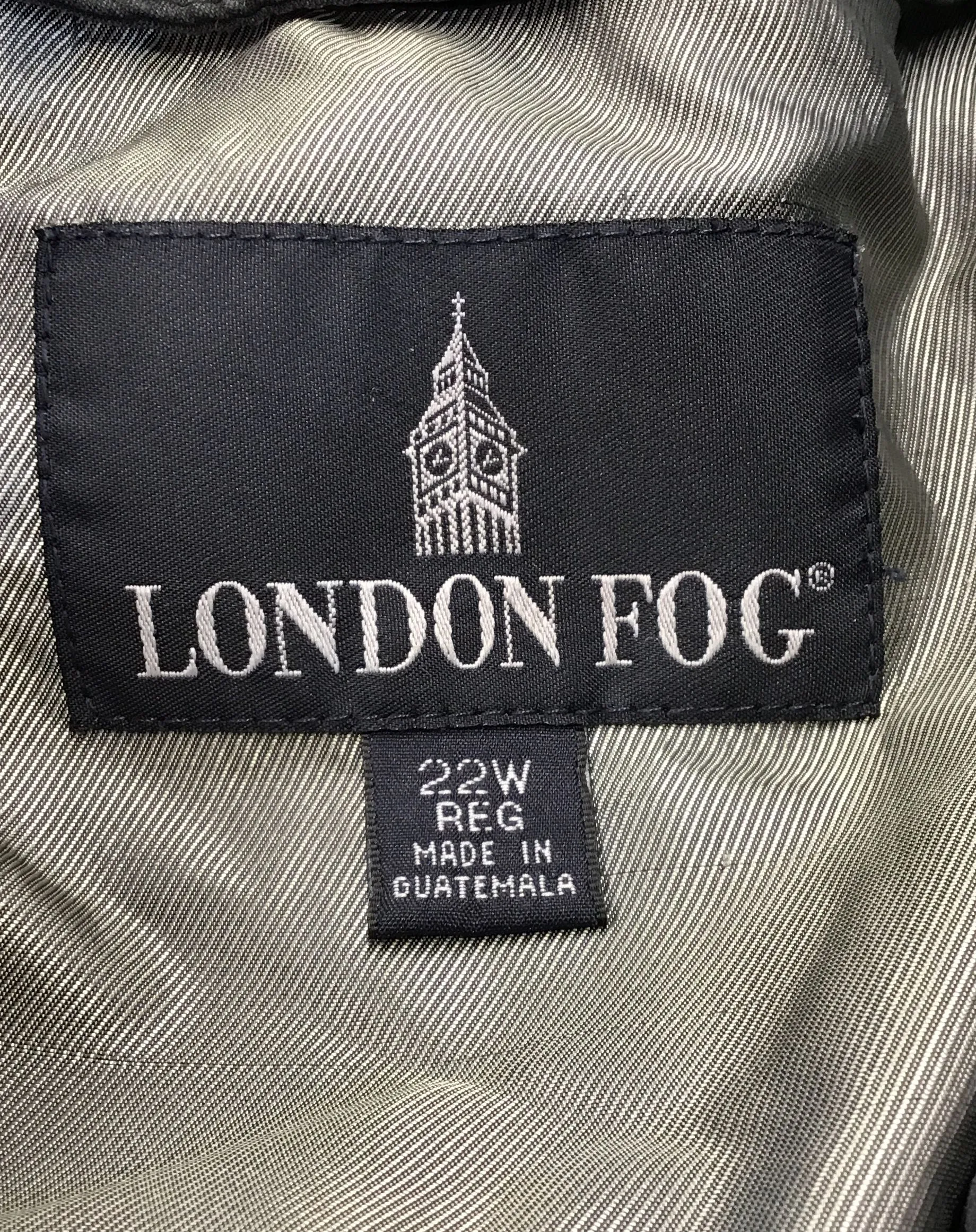 London Fog Women's Gray Hooded Long Overcoat - Size 22W