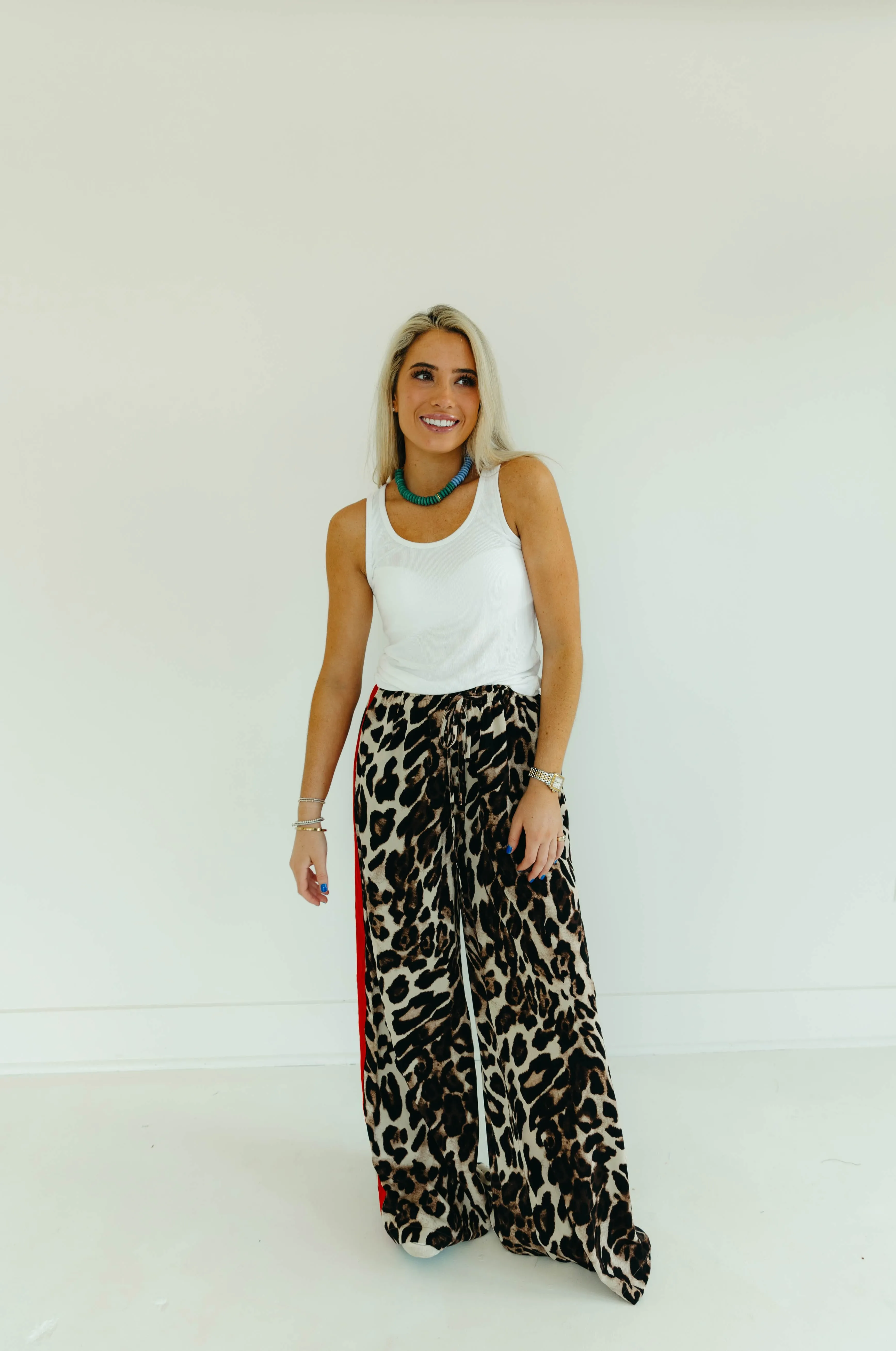 Lukas Leopard Pants - Brown