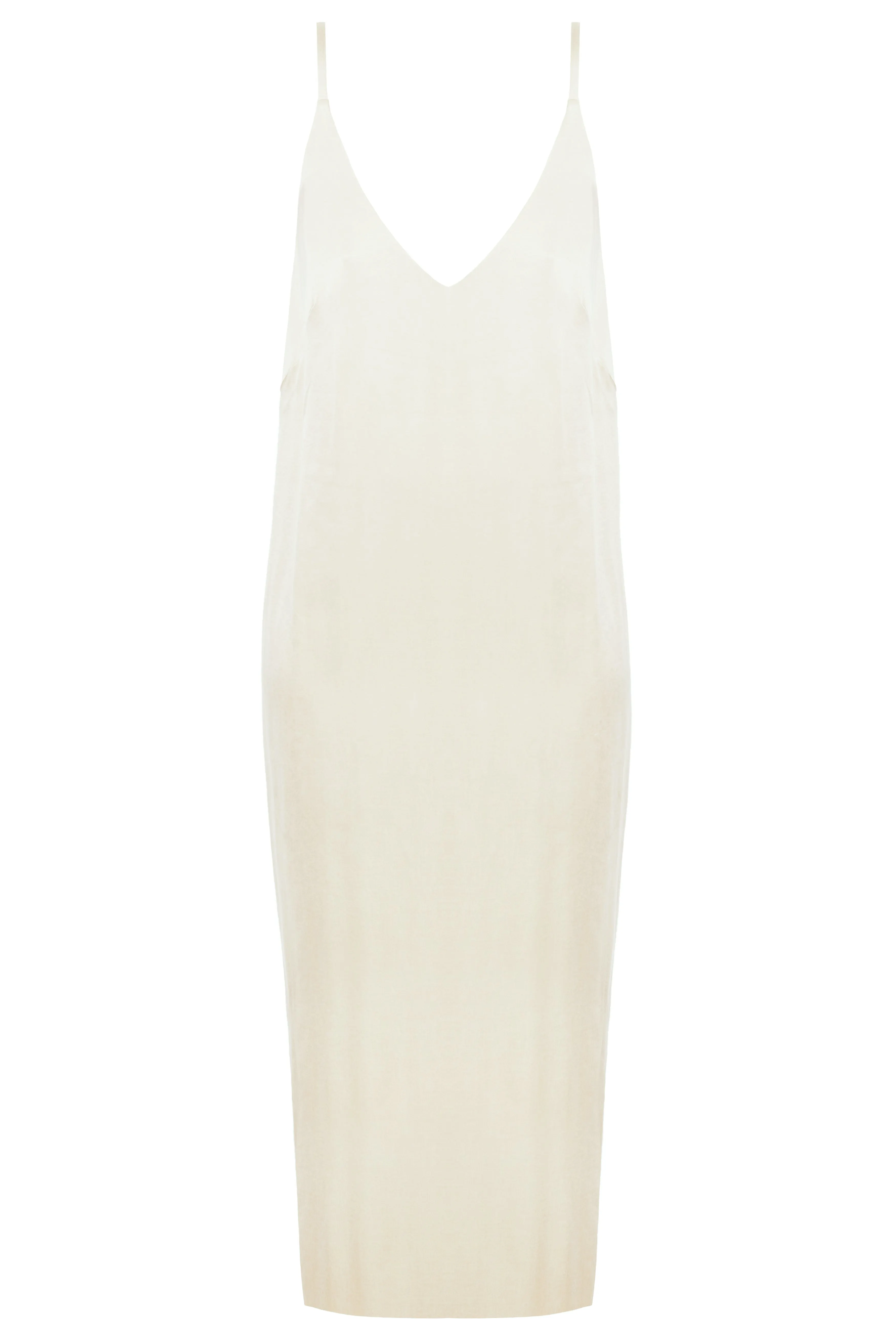 MALIKA beige maxi slip dress