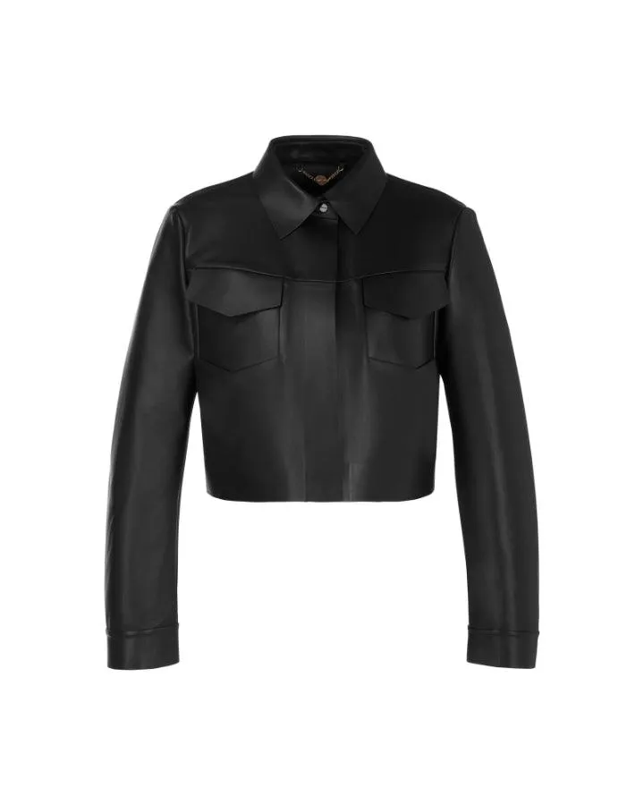 Marc Cain Cropped Leather Jacket