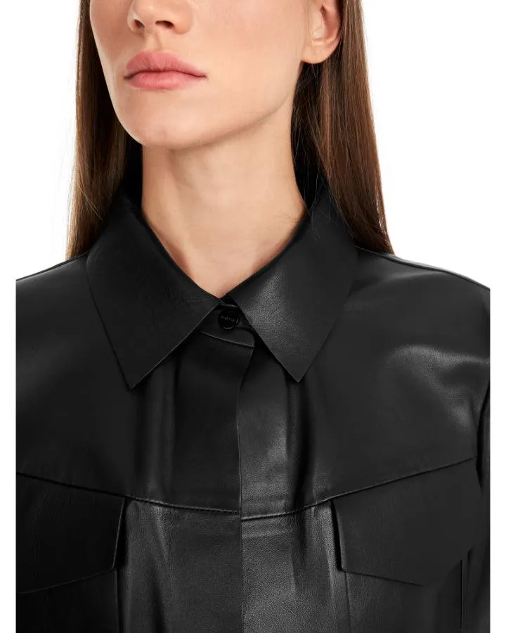 Marc Cain Cropped Leather Jacket