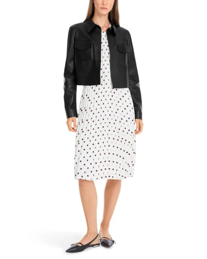 Marc Cain Cropped Leather Jacket