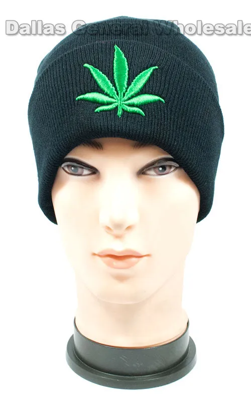 Marijuana Skull Beanie Caps Wholesale