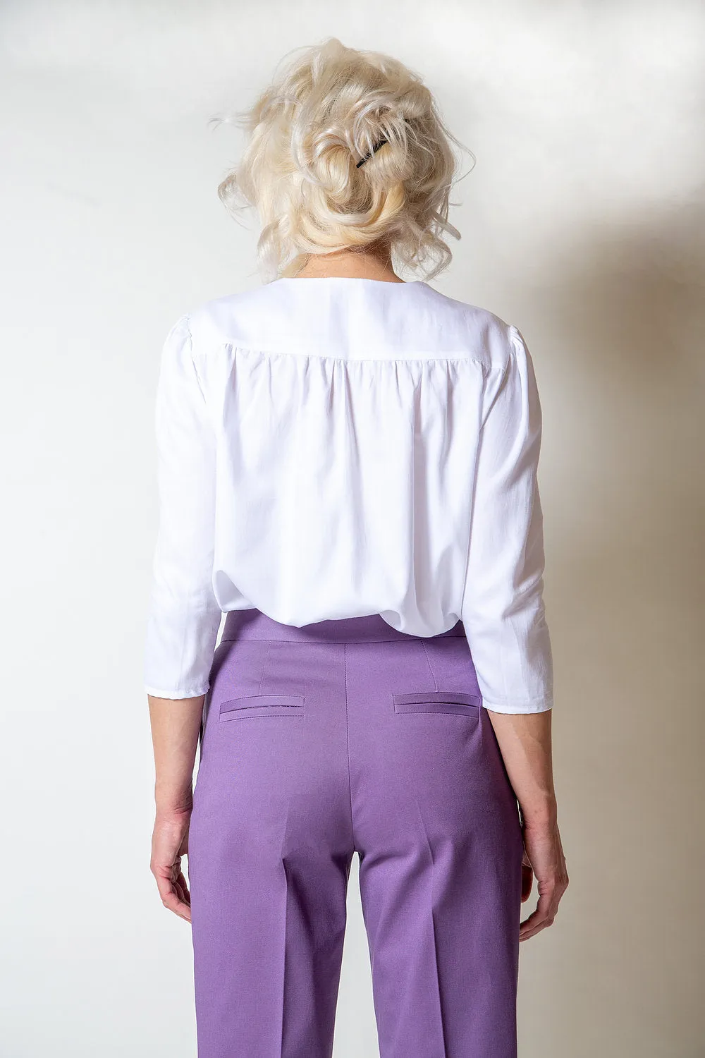 Mauve Cotton Trousers