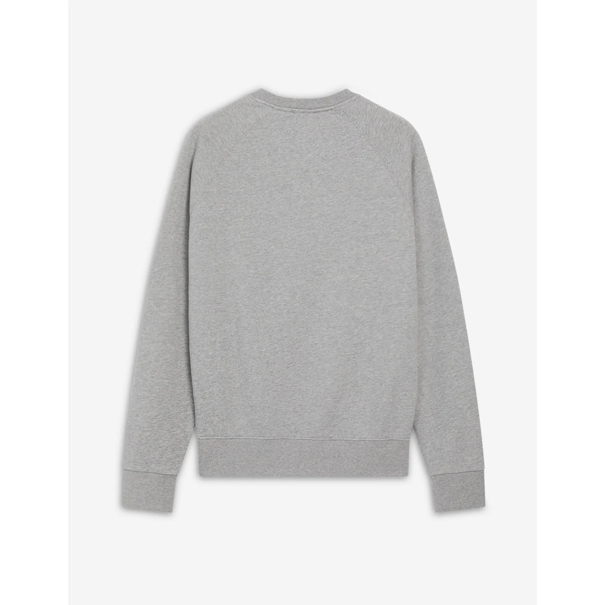 Men Tricolor Fox Patch Clean Sweatshirt - Grey Melange