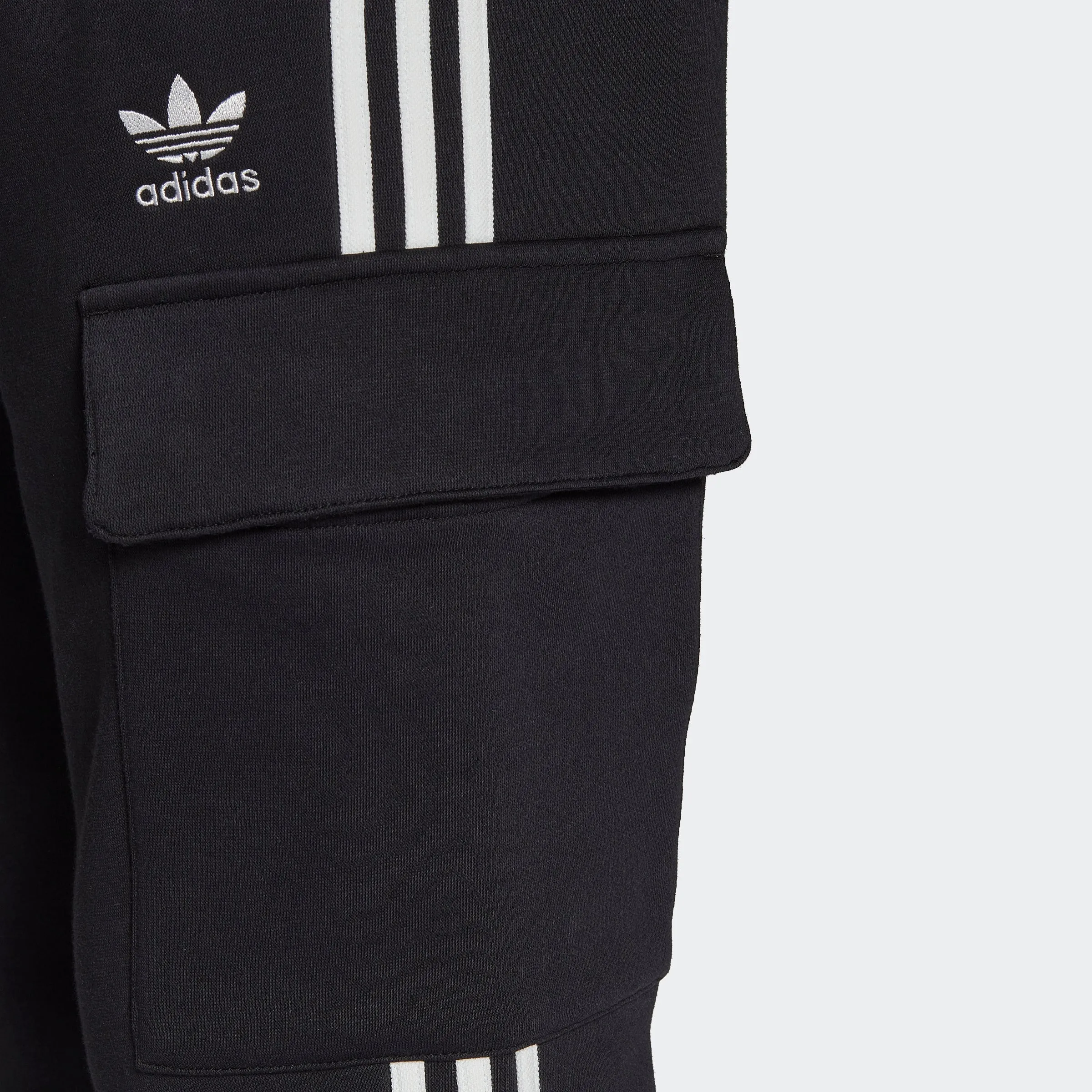 Men's adidas Originals Adicolor 3-Stripes Cargo Slim Joggers Black