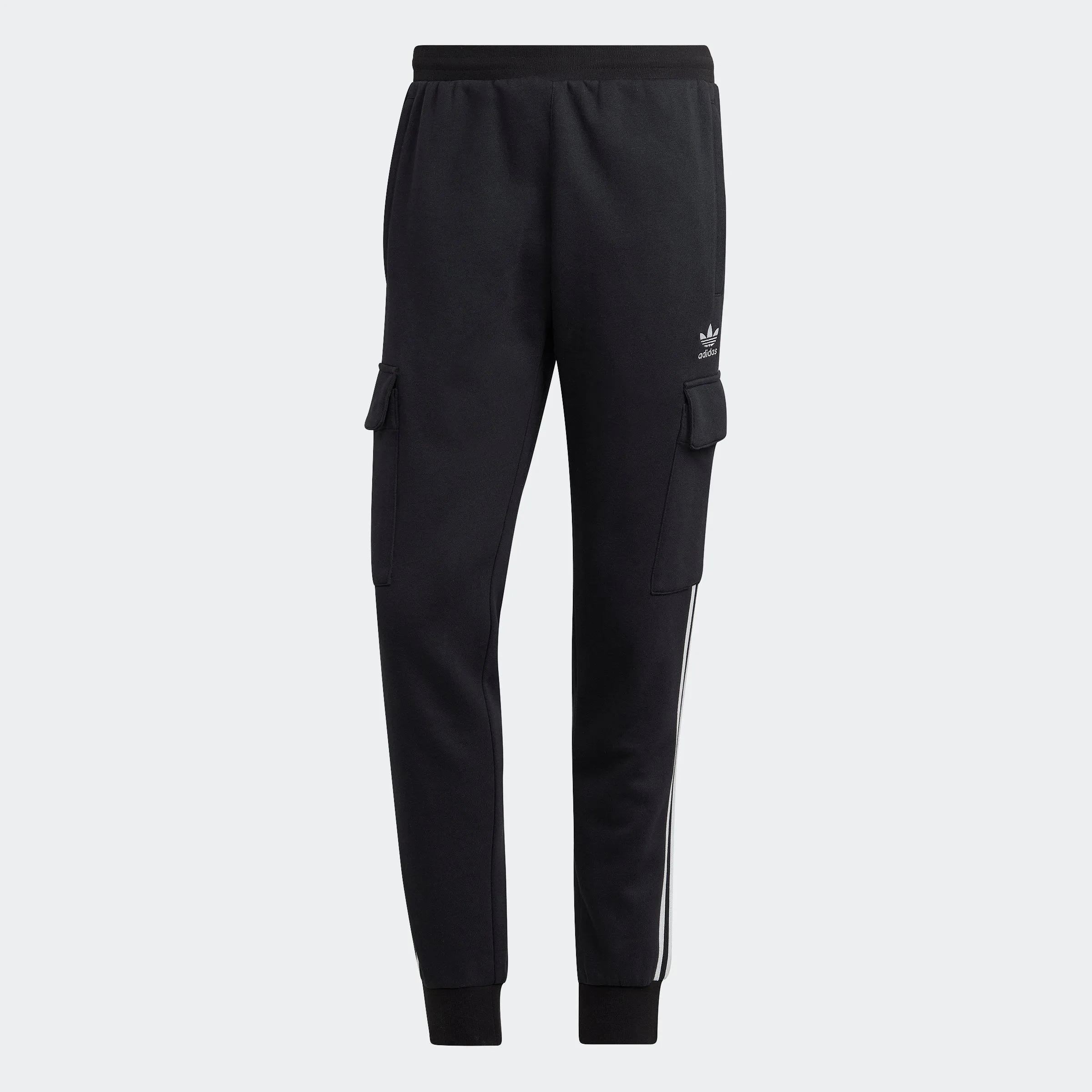 Men's adidas Originals Adicolor 3-Stripes Cargo Slim Joggers Black