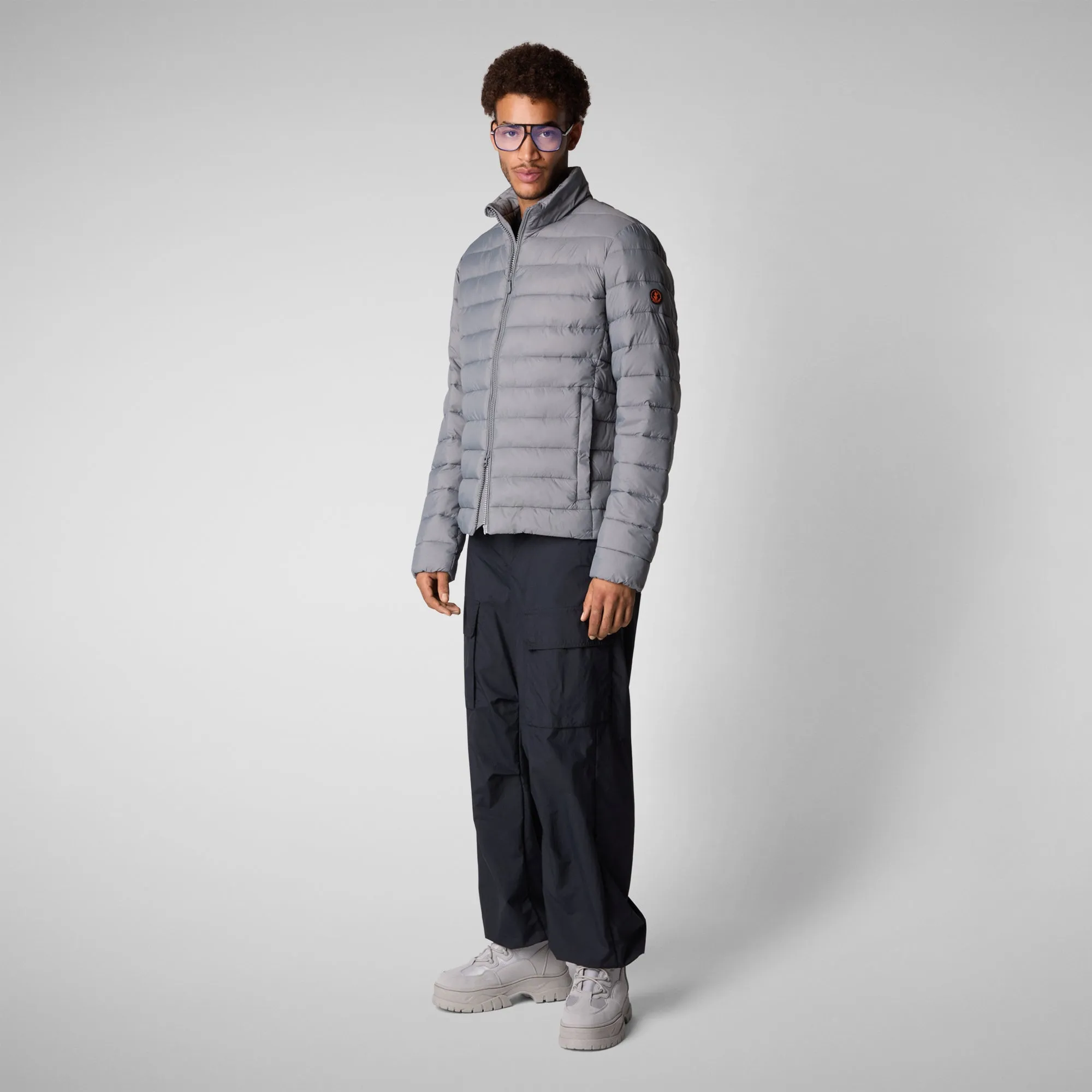 Men's  animal free Puffer idris in mid grey