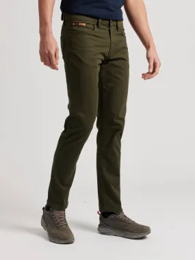Mens Woven Trousers in Army Green