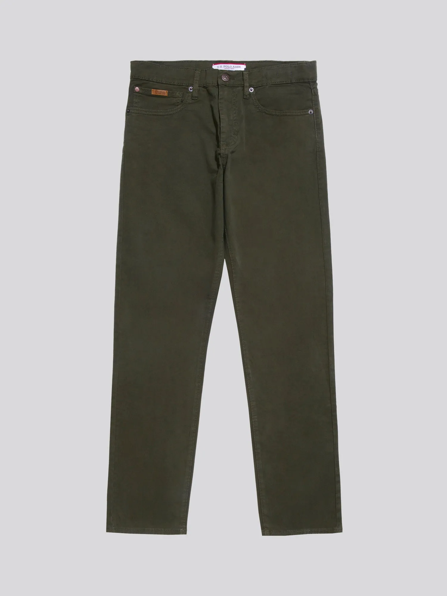 Mens Woven Trousers in Army Green