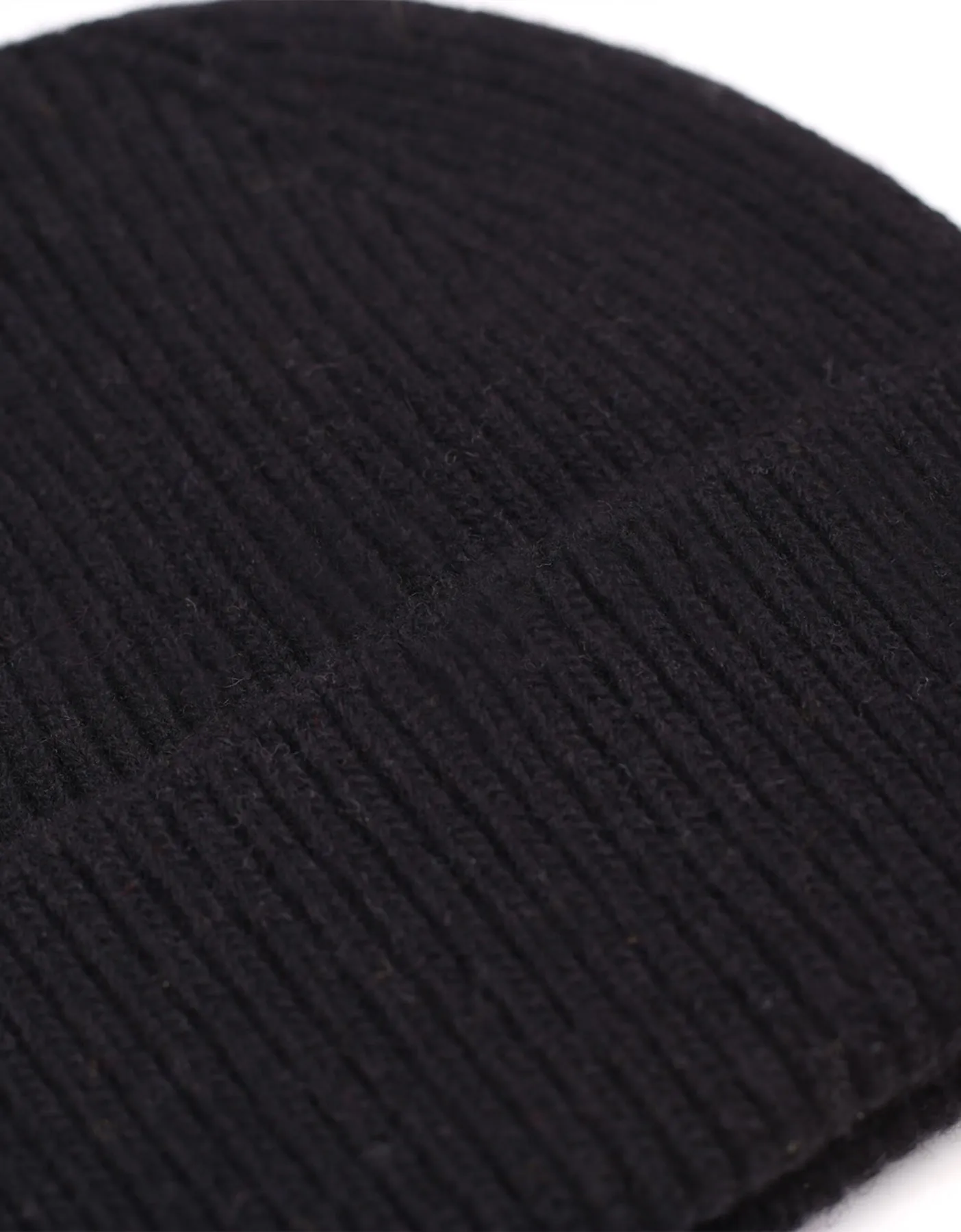 Merino Wool Beanie - Deep Black