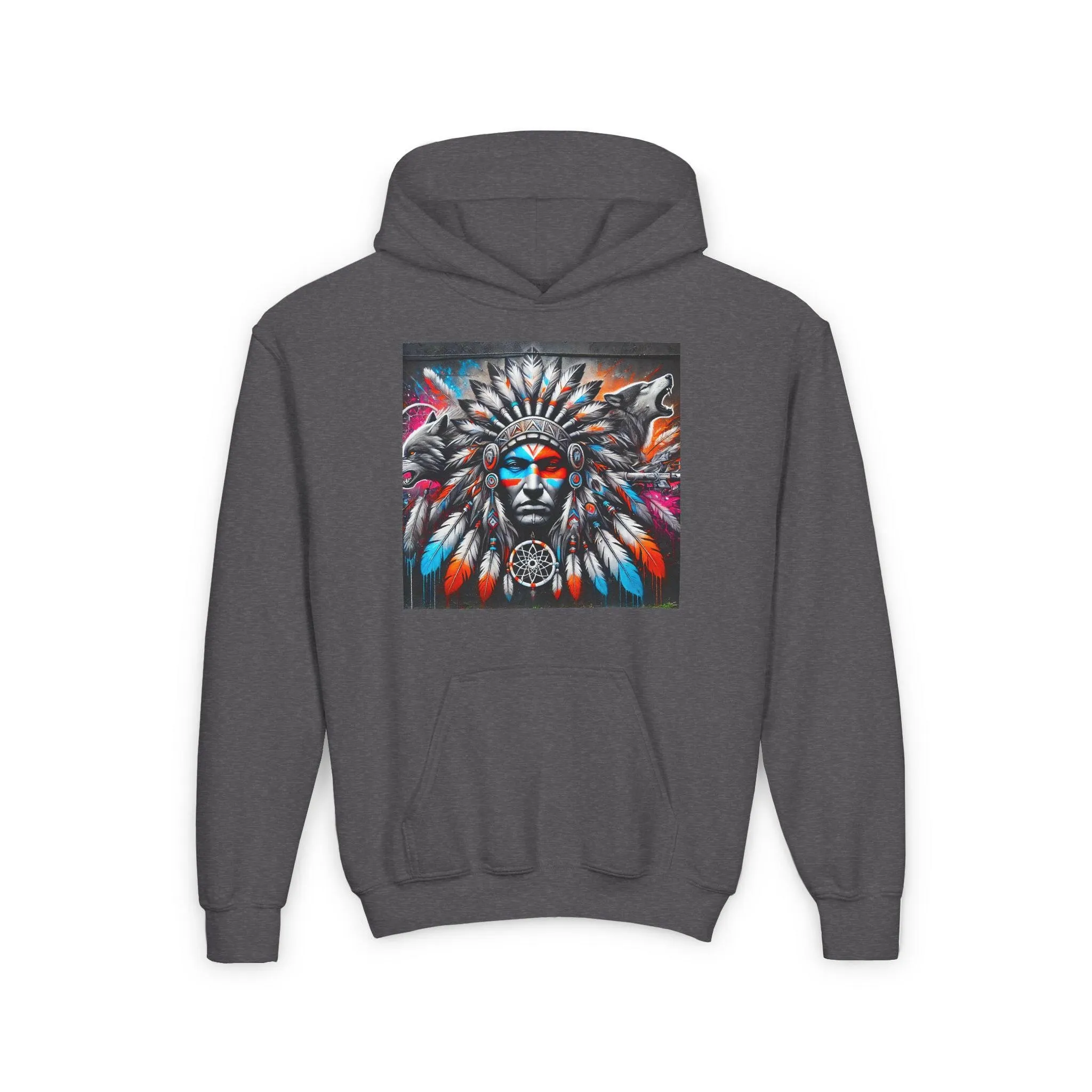 Native Warrior Dreamcatcher Youth Hoodie