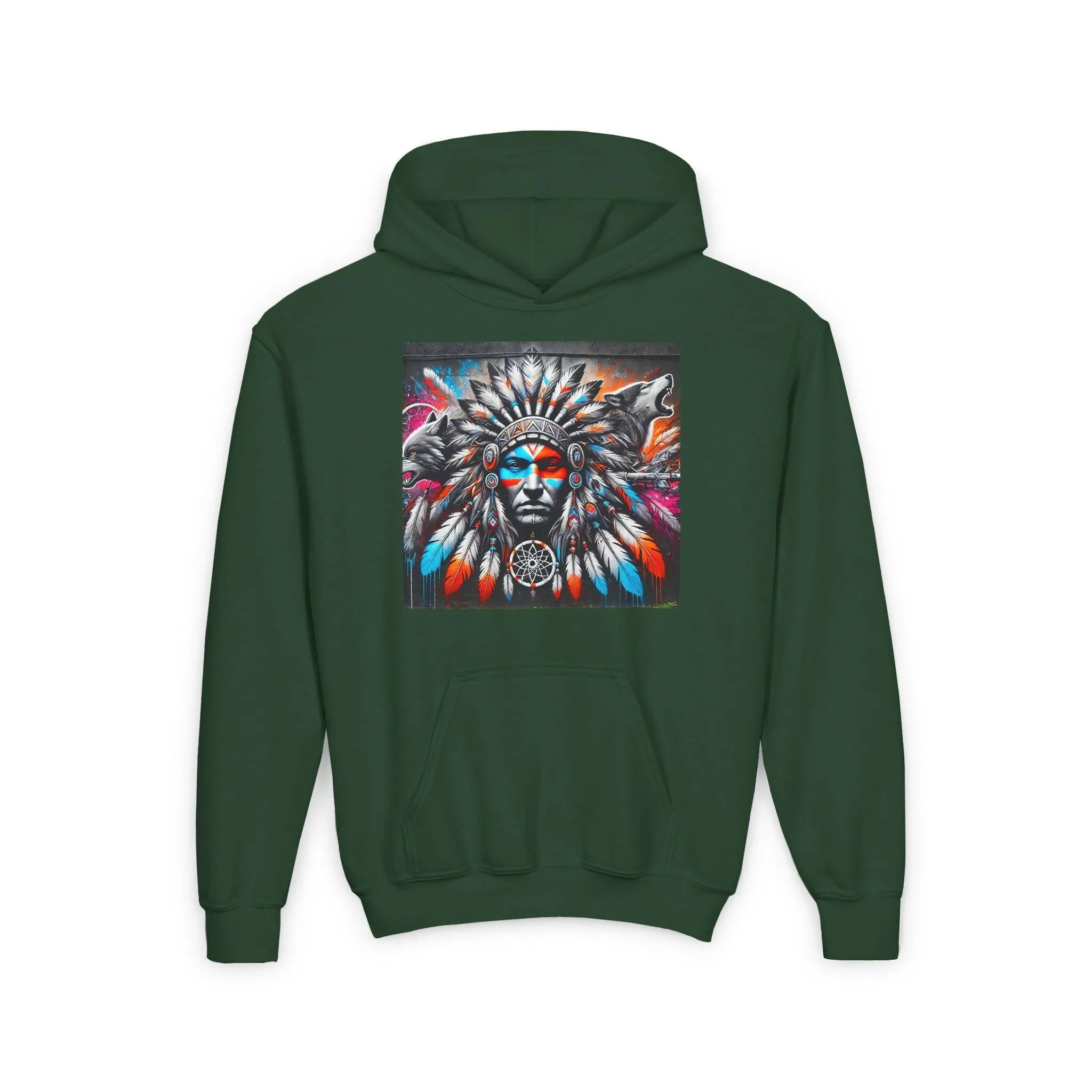 Native Warrior Dreamcatcher Youth Hoodie