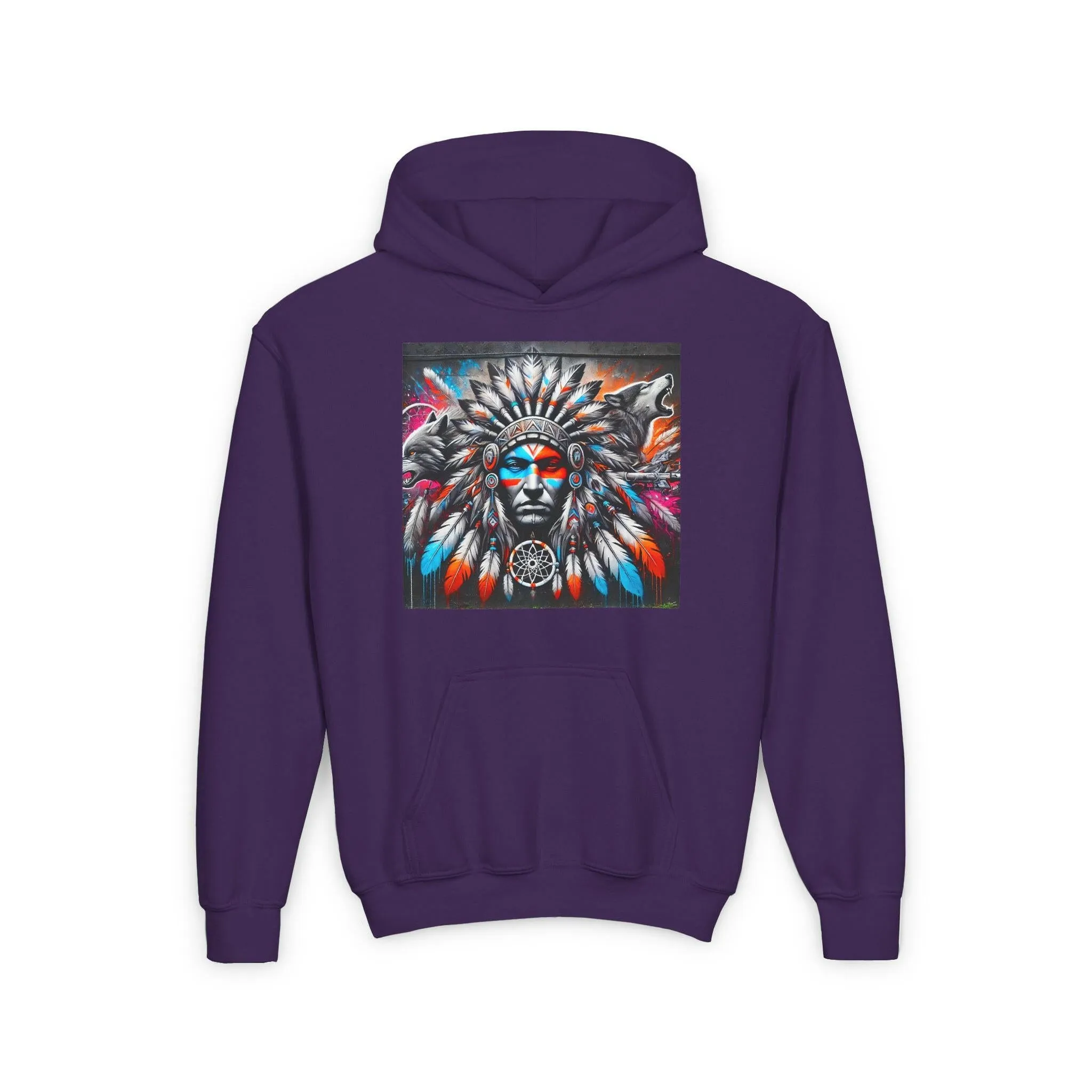 Native Warrior Dreamcatcher Youth Hoodie