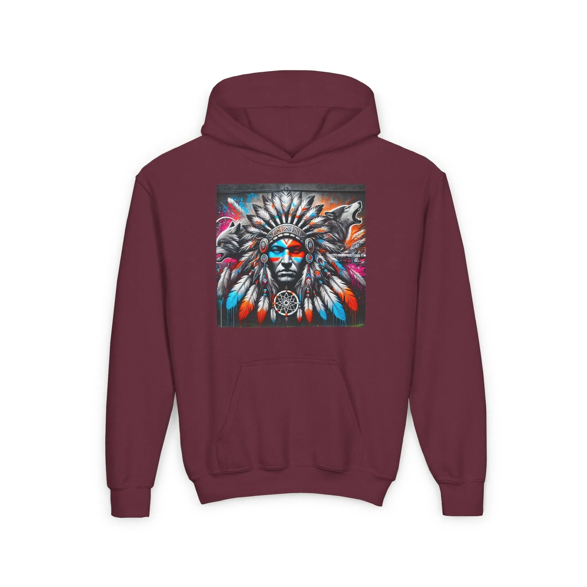 Native Warrior Dreamcatcher Youth Hoodie
