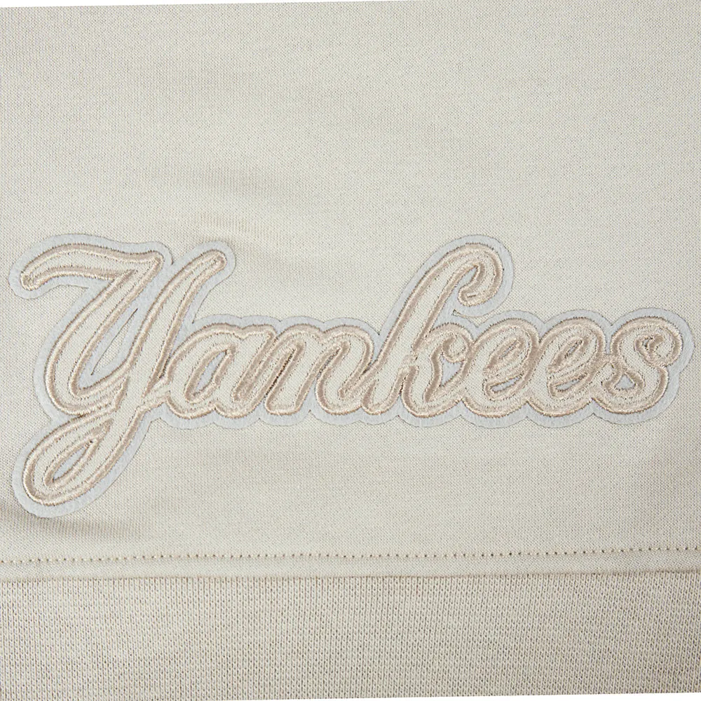 NEW YORK YANKEES NEUTRAL TODDLER GIRLS FLC PO HOODIE (TAUPE)