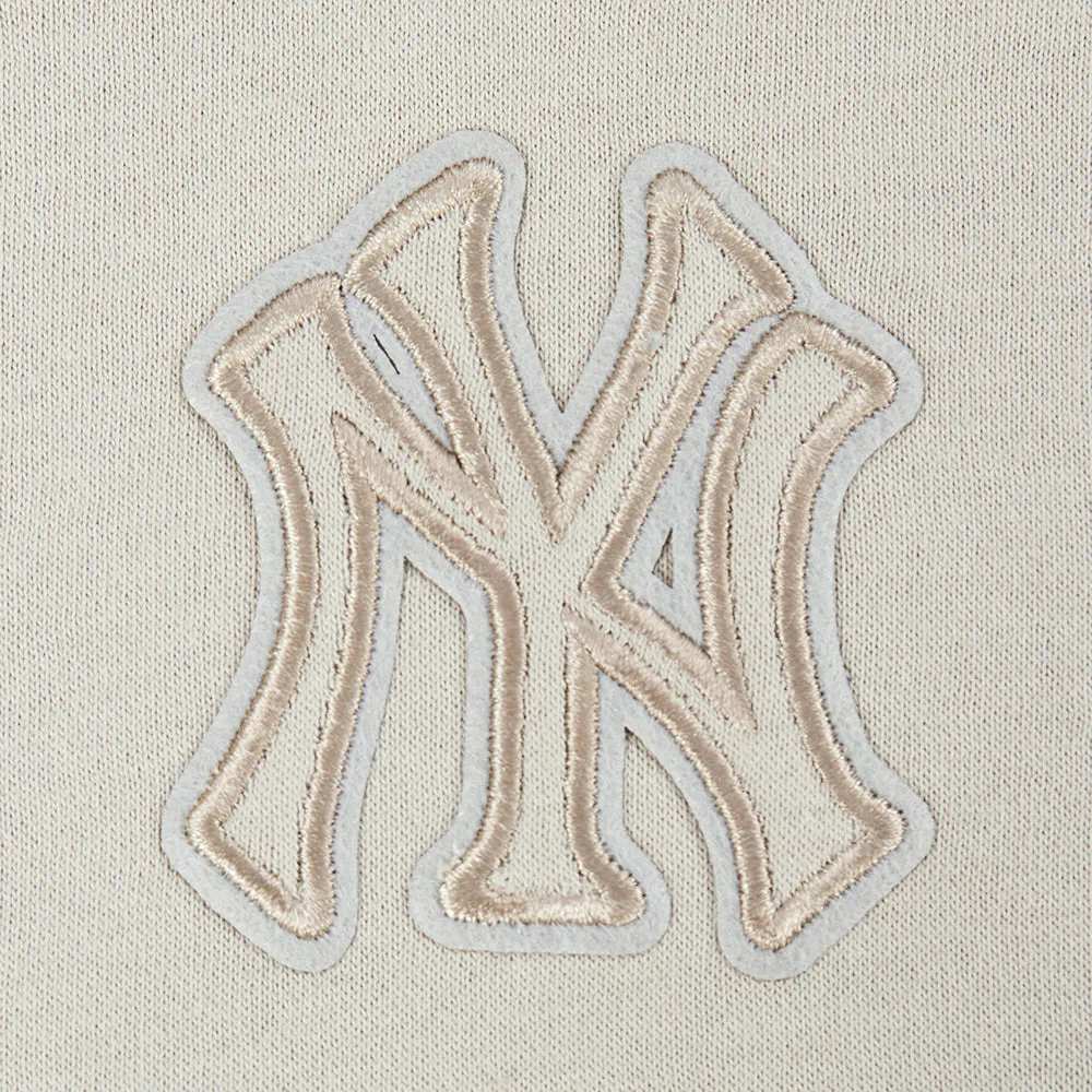 NEW YORK YANKEES NEUTRAL TODDLER GIRLS FLC PO HOODIE (TAUPE)
