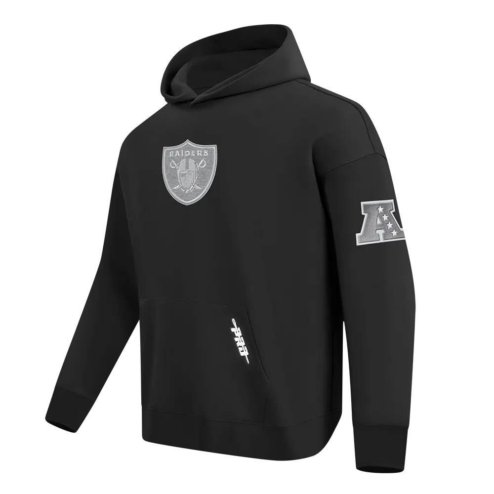 NFL LAS VEGAS RAIDERS REVERSE FRENCH TERRY MEN'S DROP SHOULDER FLC P (BLACK)