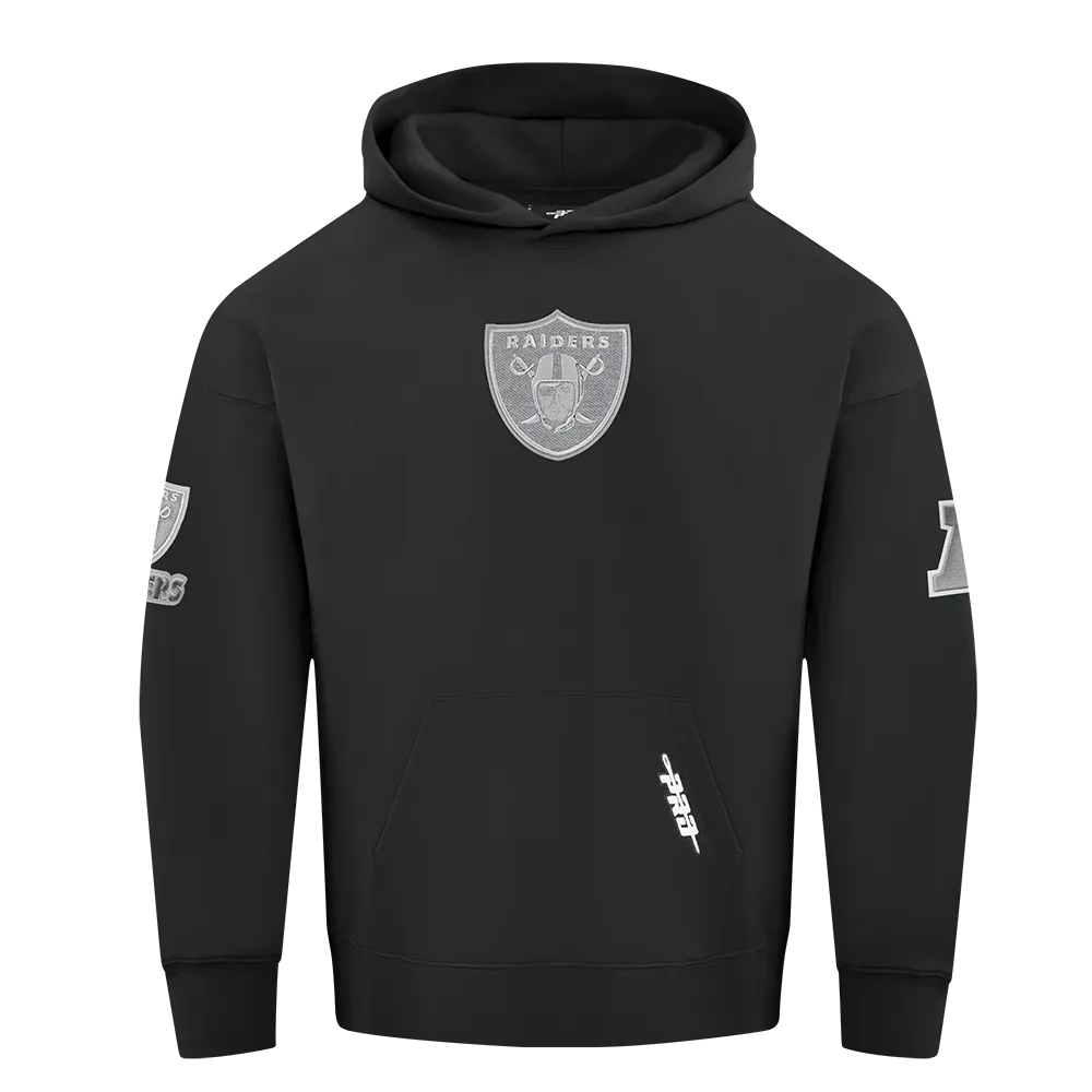NFL LAS VEGAS RAIDERS REVERSE FRENCH TERRY MEN'S DROP SHOULDER FLC P (BLACK)