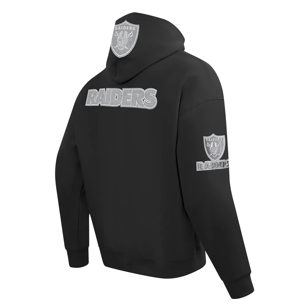 NFL LAS VEGAS RAIDERS REVERSE FRENCH TERRY MEN'S DROP SHOULDER FLC P (BLACK)