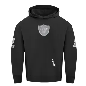 NFL LAS VEGAS RAIDERS REVERSE FRENCH TERRY MEN'S DROP SHOULDER FLC P (BLACK)