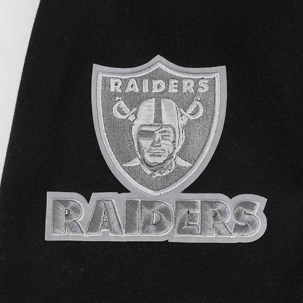 NFL LAS VEGAS RAIDERS REVERSE FRENCH TERRY MEN'S DROP SHOULDER FLC P (BLACK)