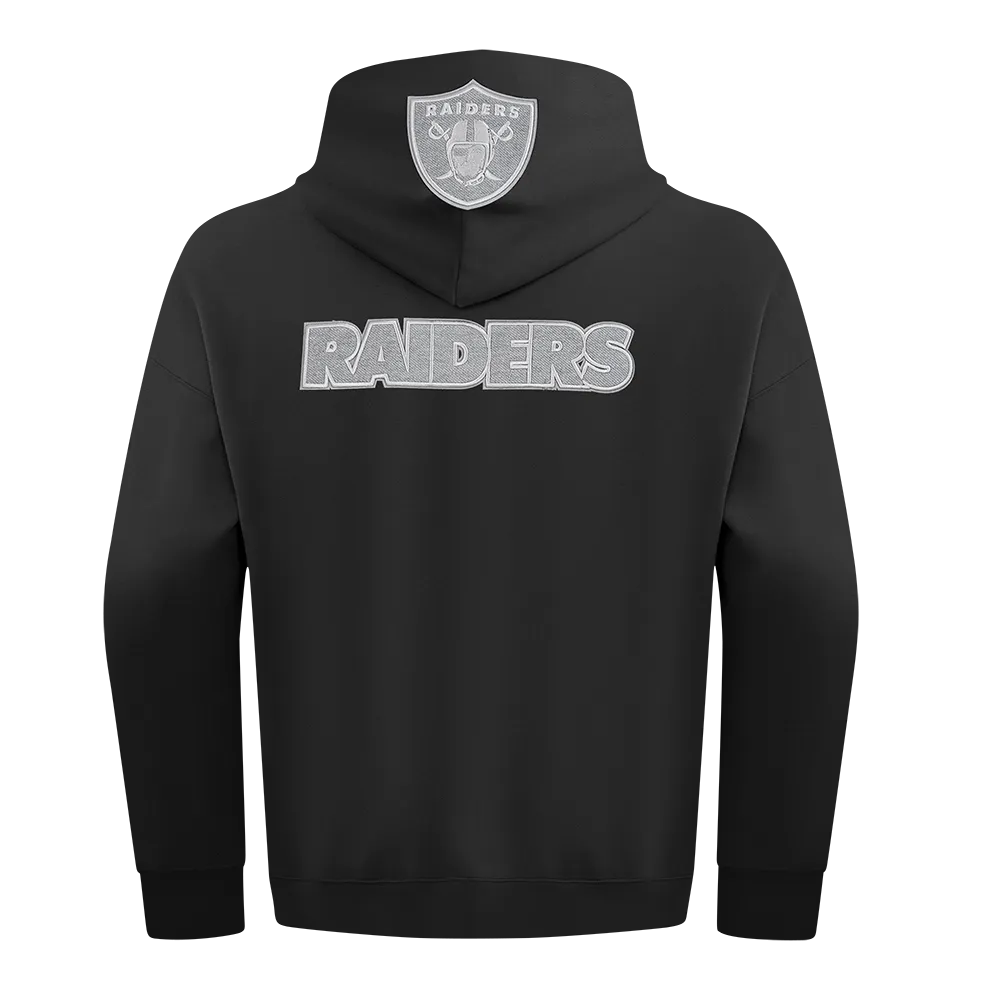 NFL LAS VEGAS RAIDERS REVERSE FRENCH TERRY MEN'S DROP SHOULDER FLC P (BLACK)