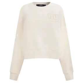 NFL NEW YORK GIANTS NEUTRAL WOMEN'S CREWNECK (EGGSHELL)