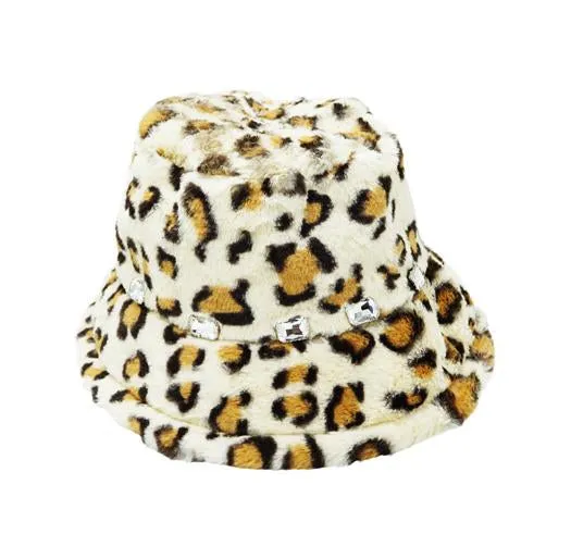 【NY】Leopard Fur Bucket Hat