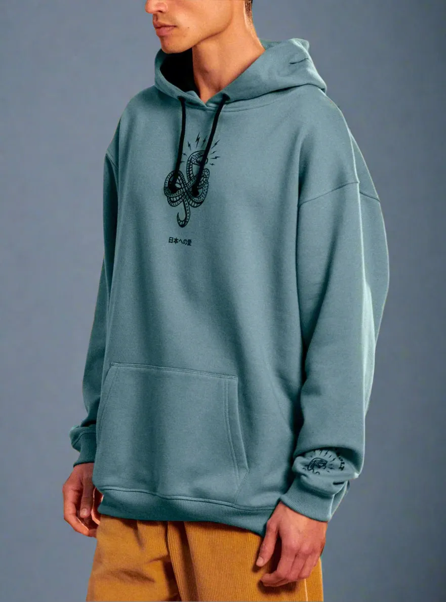 OVERSIZED HOODIE WITH FRONT PRINT