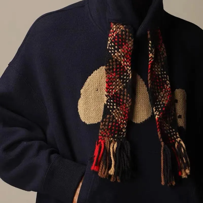 Palm Angels Hoodie Embroidery Velvet Hoodie Sweater for Men and Women
