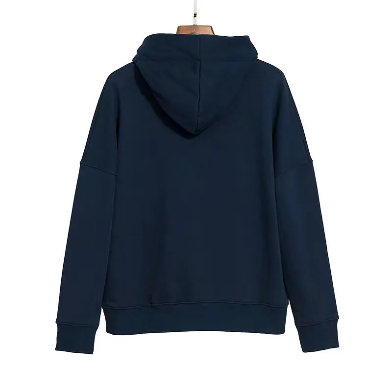 Palm Angels Hoodie Embroidery Velvet Hoodie Sweater for Men and Women