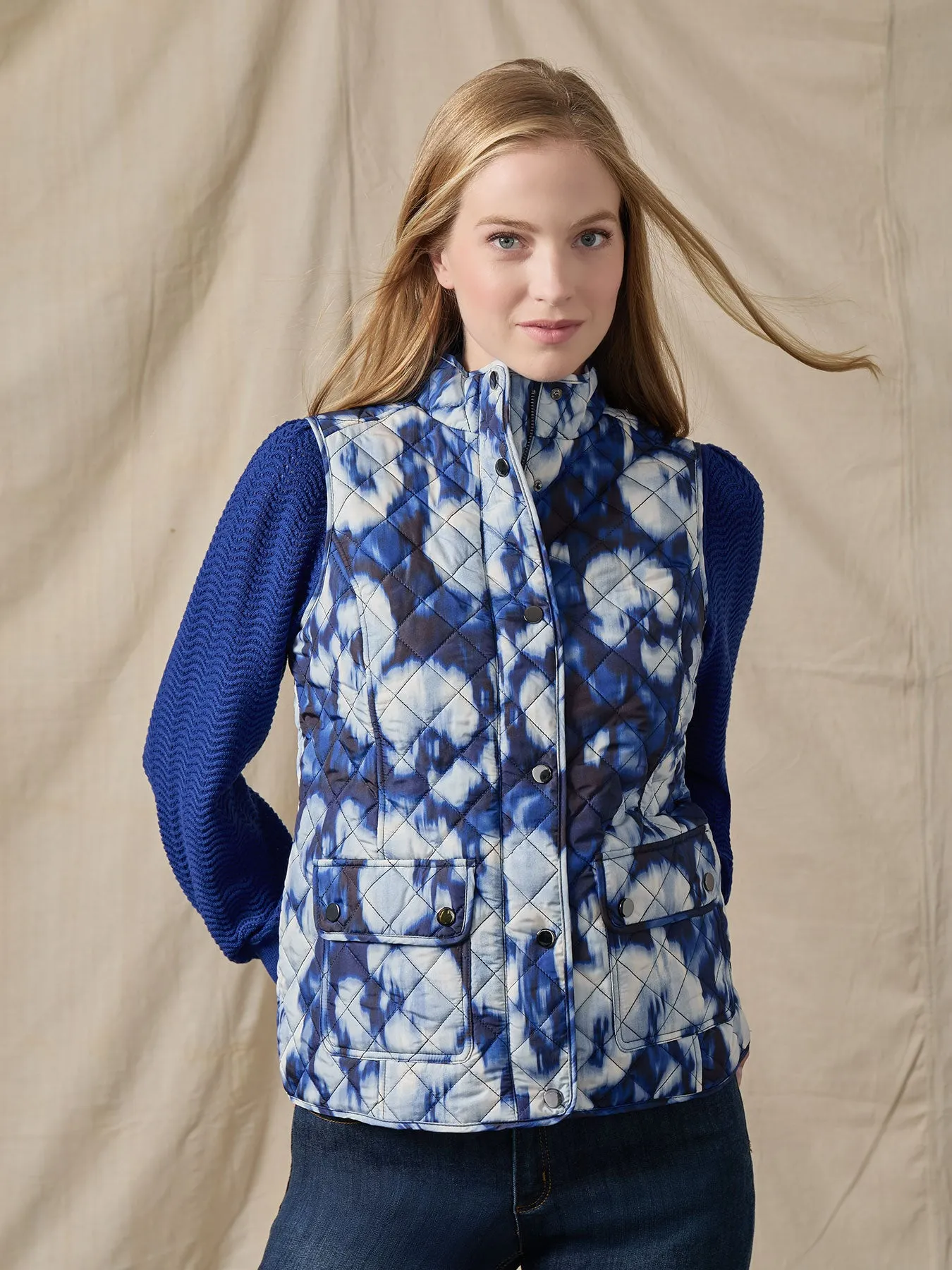 Printed Quilted Puffer Vest