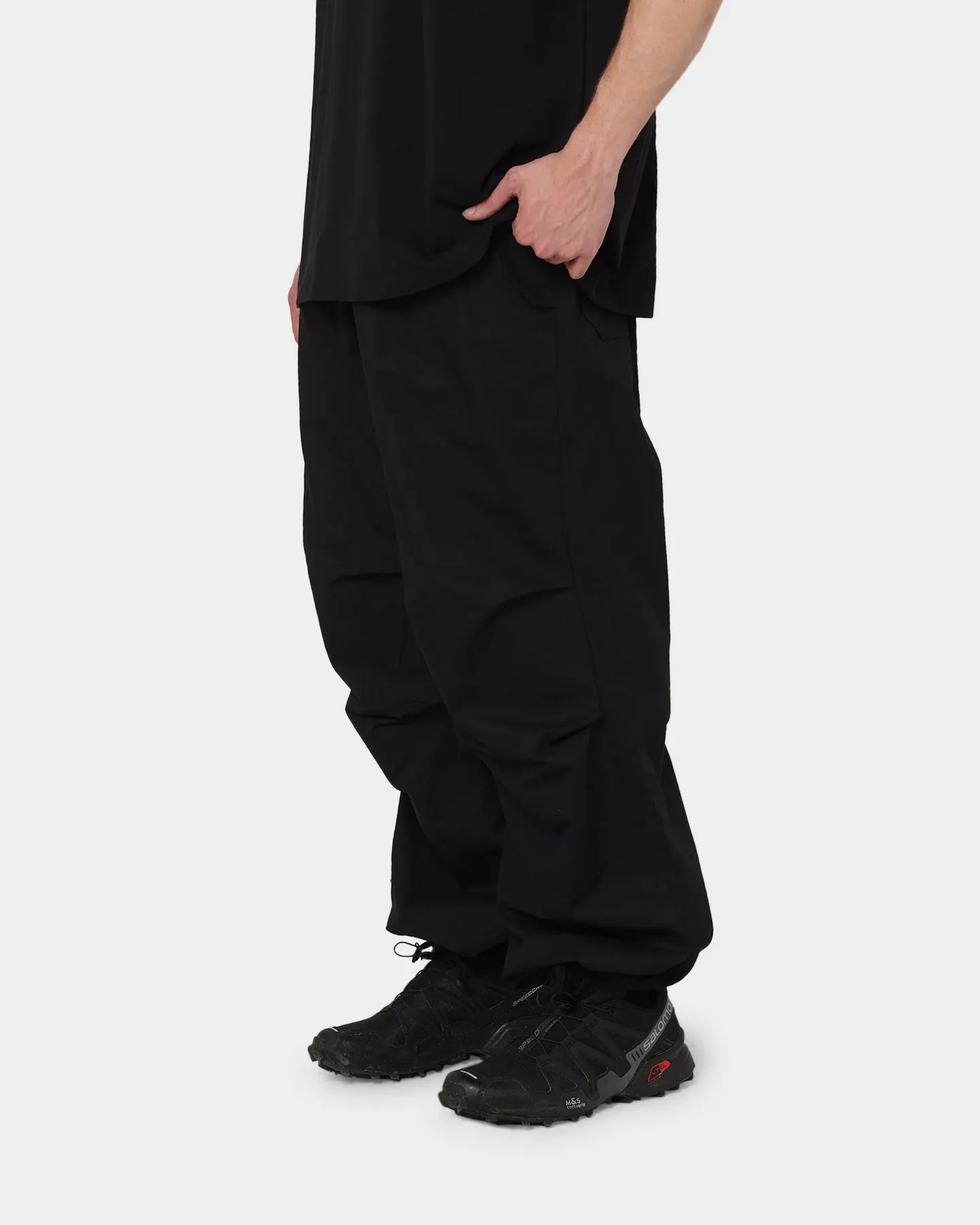 PYRA Oversized Ripstop Pants Black