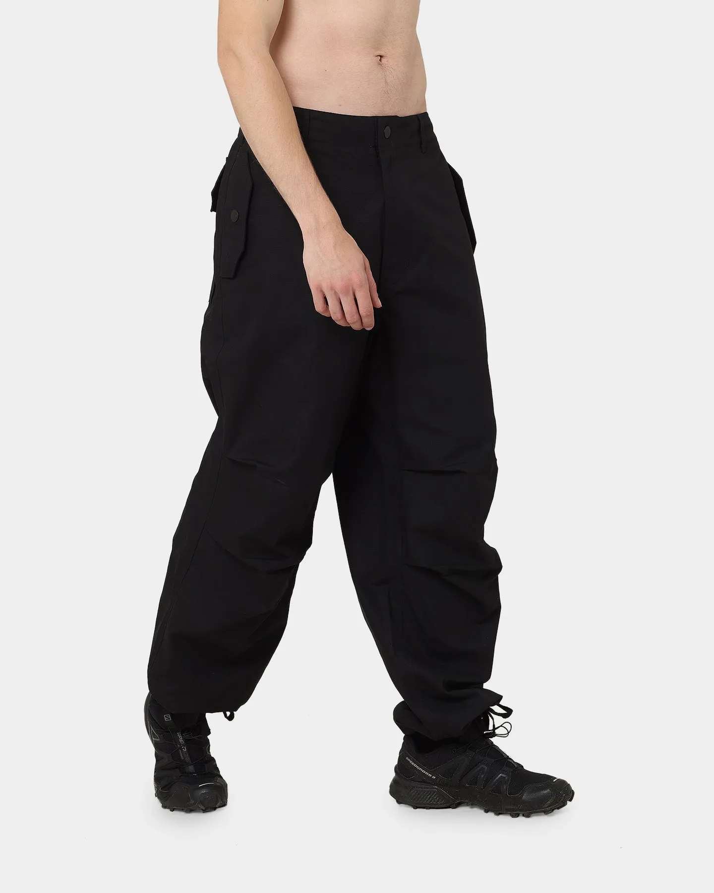PYRA Oversized Ripstop Pants Black