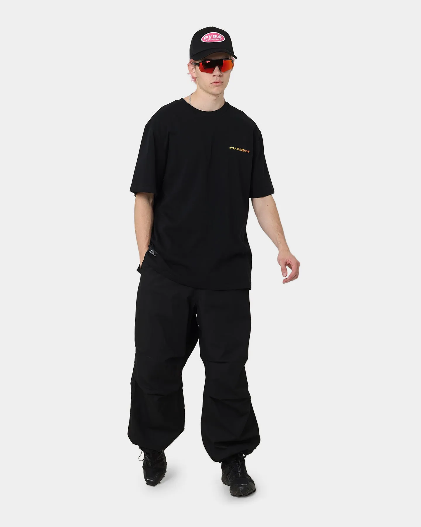 PYRA Oversized Ripstop Pants Black