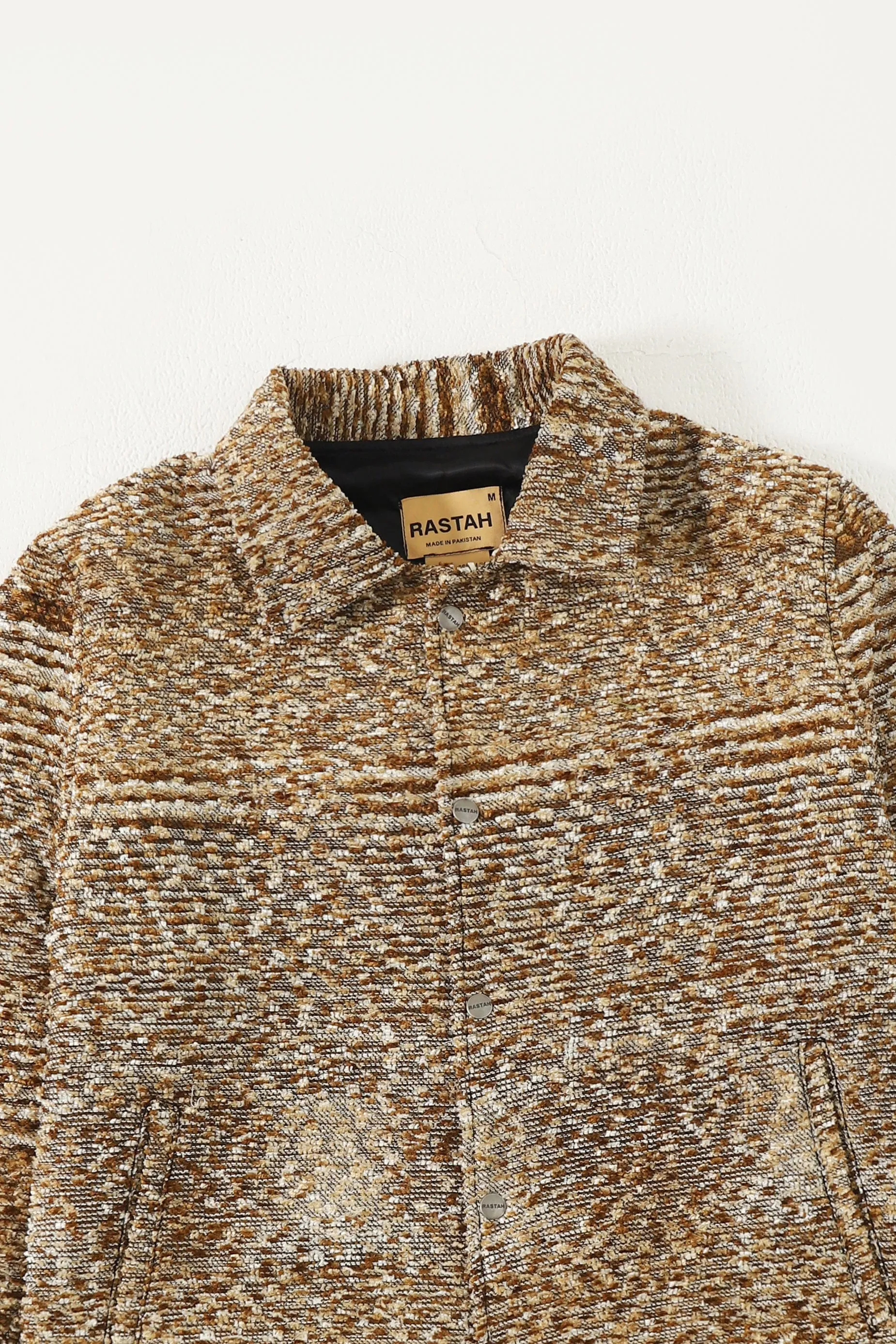 "DISTORTED VERSES" HANDWOVEN JACQUARD JACKET