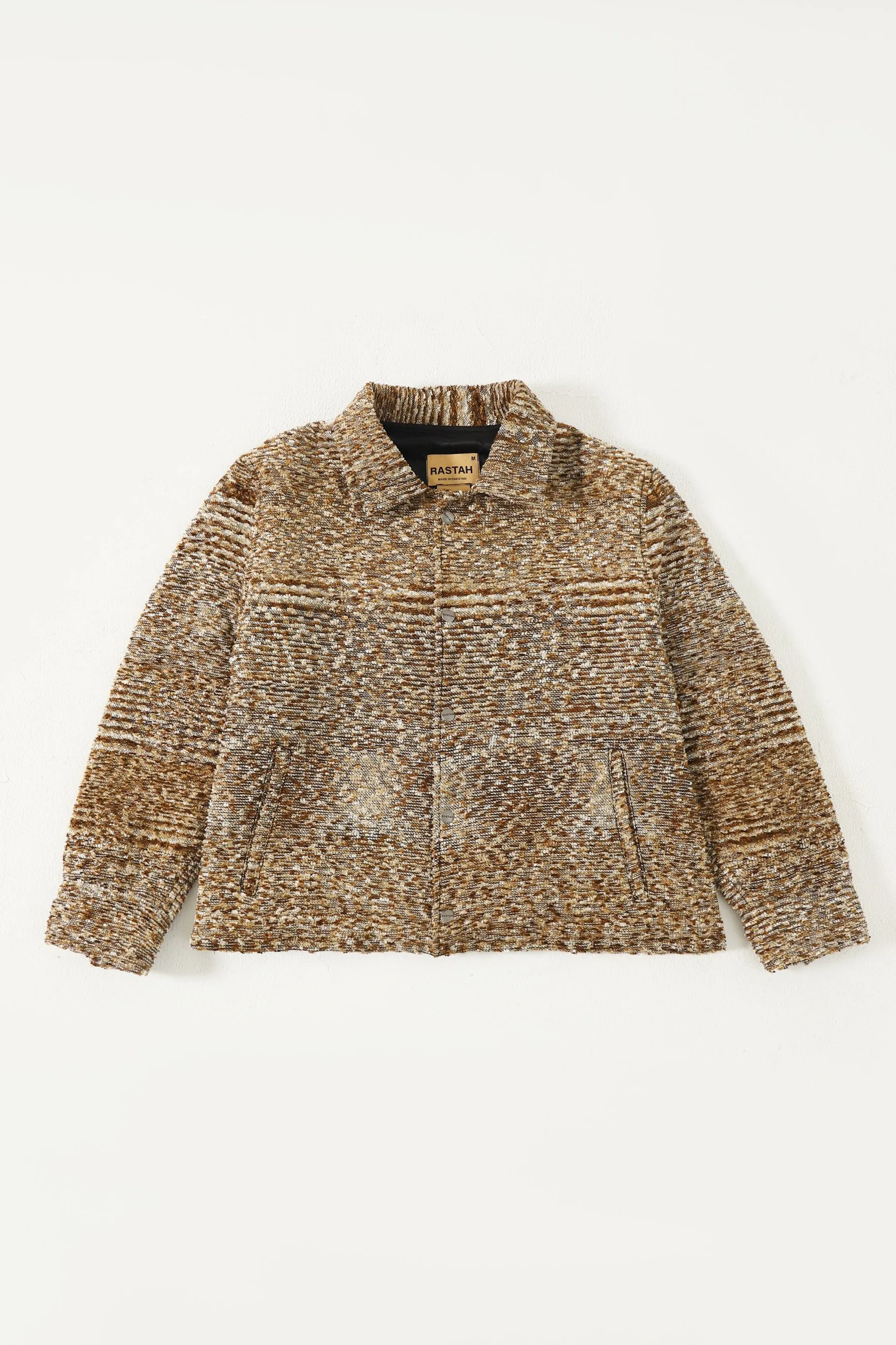 "DISTORTED VERSES" HANDWOVEN JACQUARD JACKET