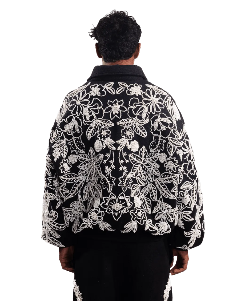 "PEARLS OF SUMMER" EMBROIDERED DENIM JACKET