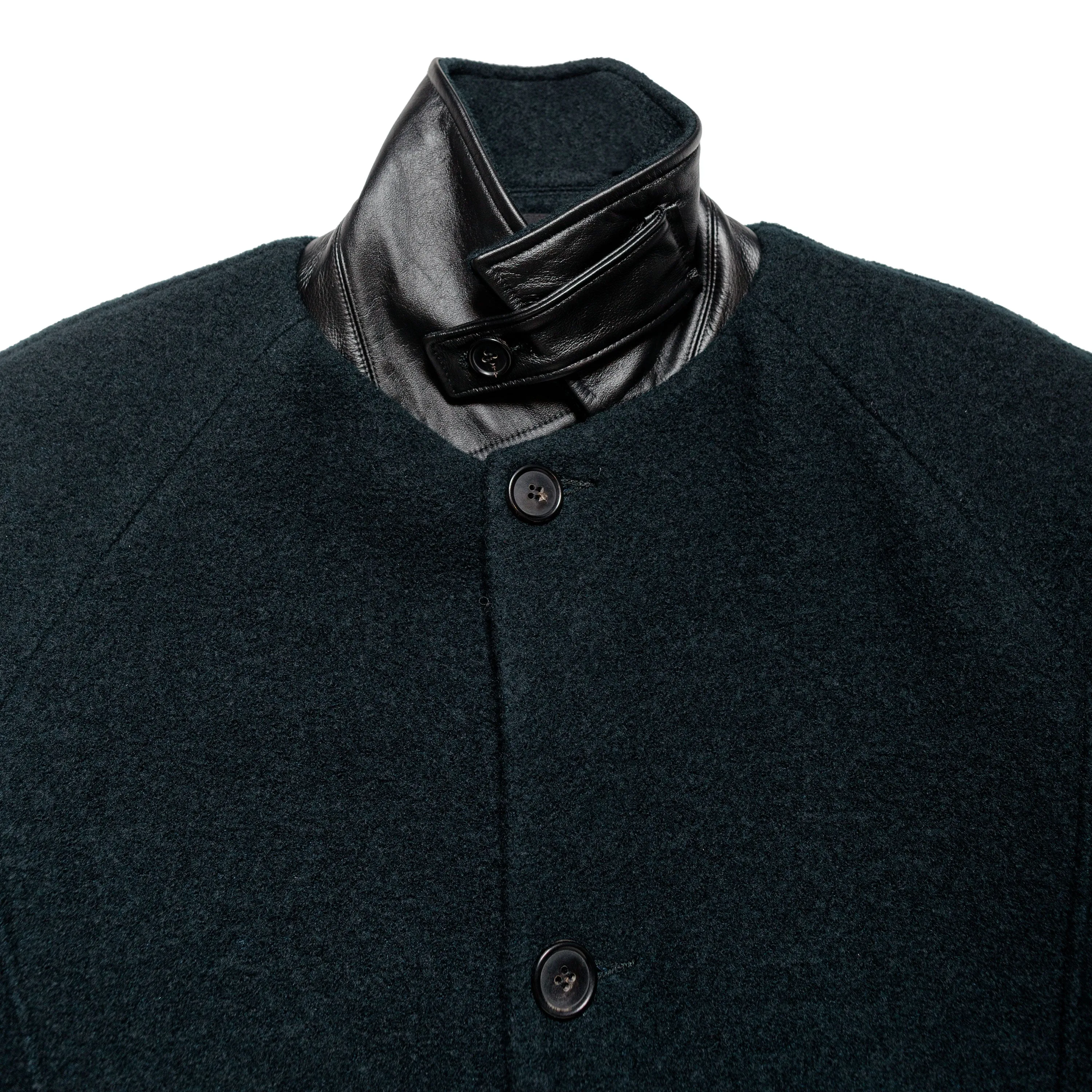 Raglan Overcoat Wool Bouclé Navy - PREORDER