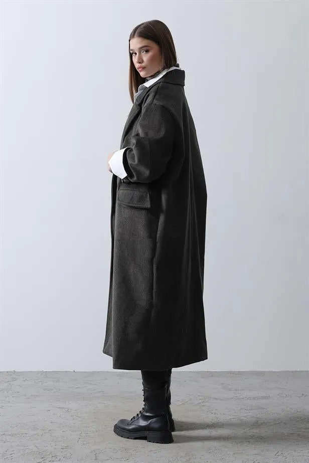 RYN Oversized Wide Sleeve Coat - Anthracite - Sankt Gallen