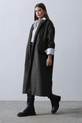 RYN Oversized Wide Sleeve Coat - Anthracite - Sankt Gallen