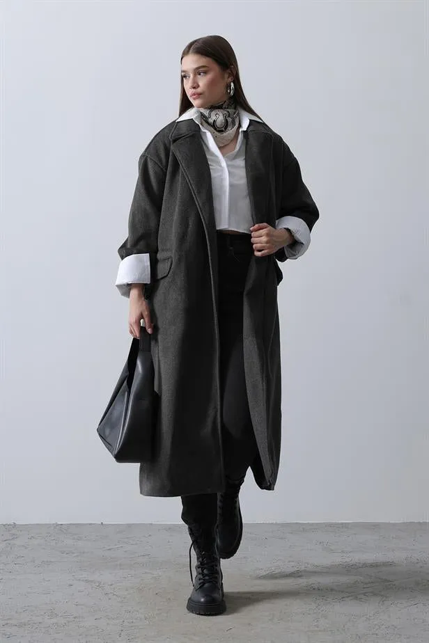 RYN Oversized Wide Sleeve Coat - Anthracite - Sankt Gallen