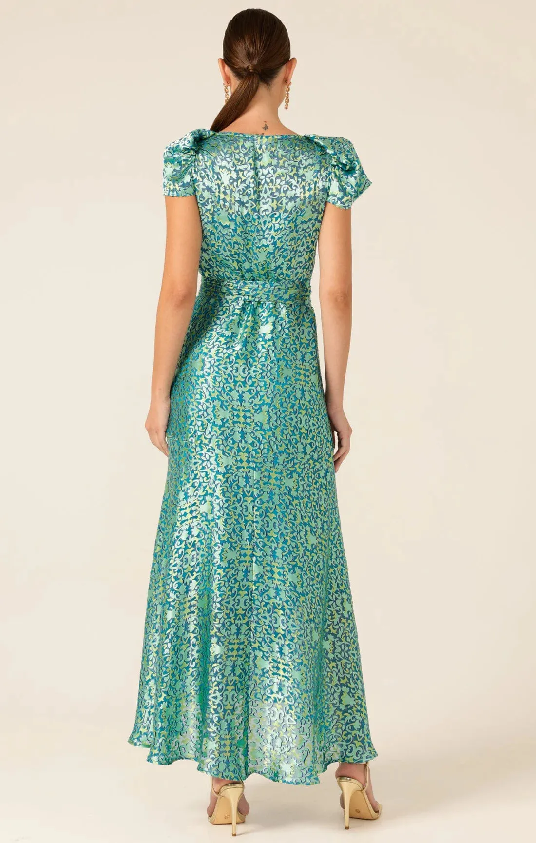 Sacha Drake Siren Sea Maxi Wrap in Aqua Turquoise