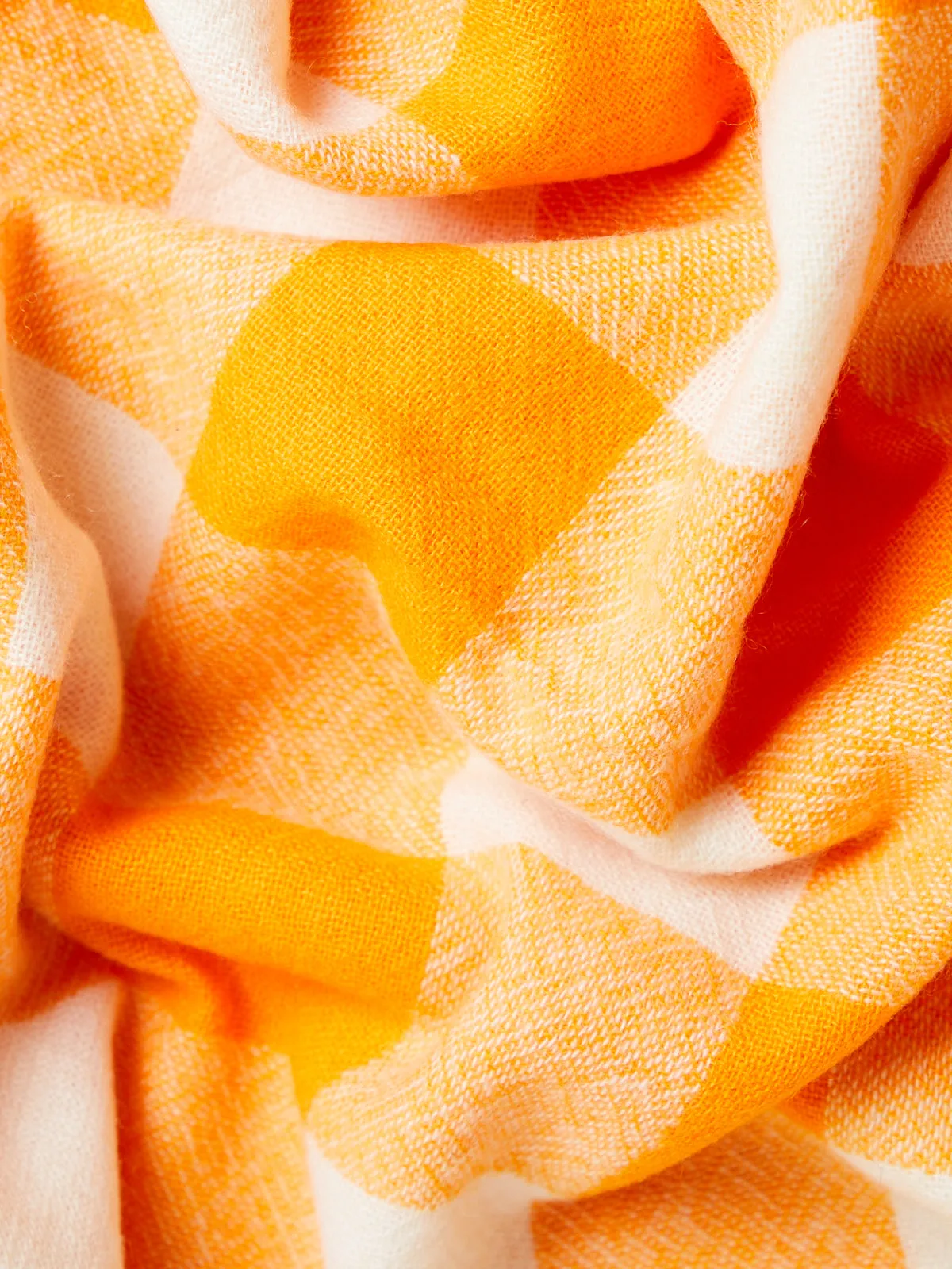 Scialle Shawl 1/2 in Cream/Yellow 5cm Check