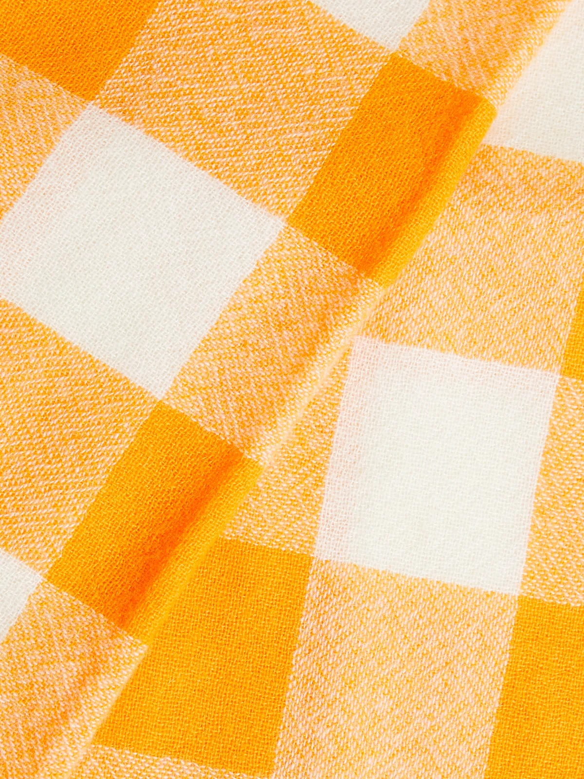 Scialle Shawl 1/2 in Cream/Yellow 5cm Check
