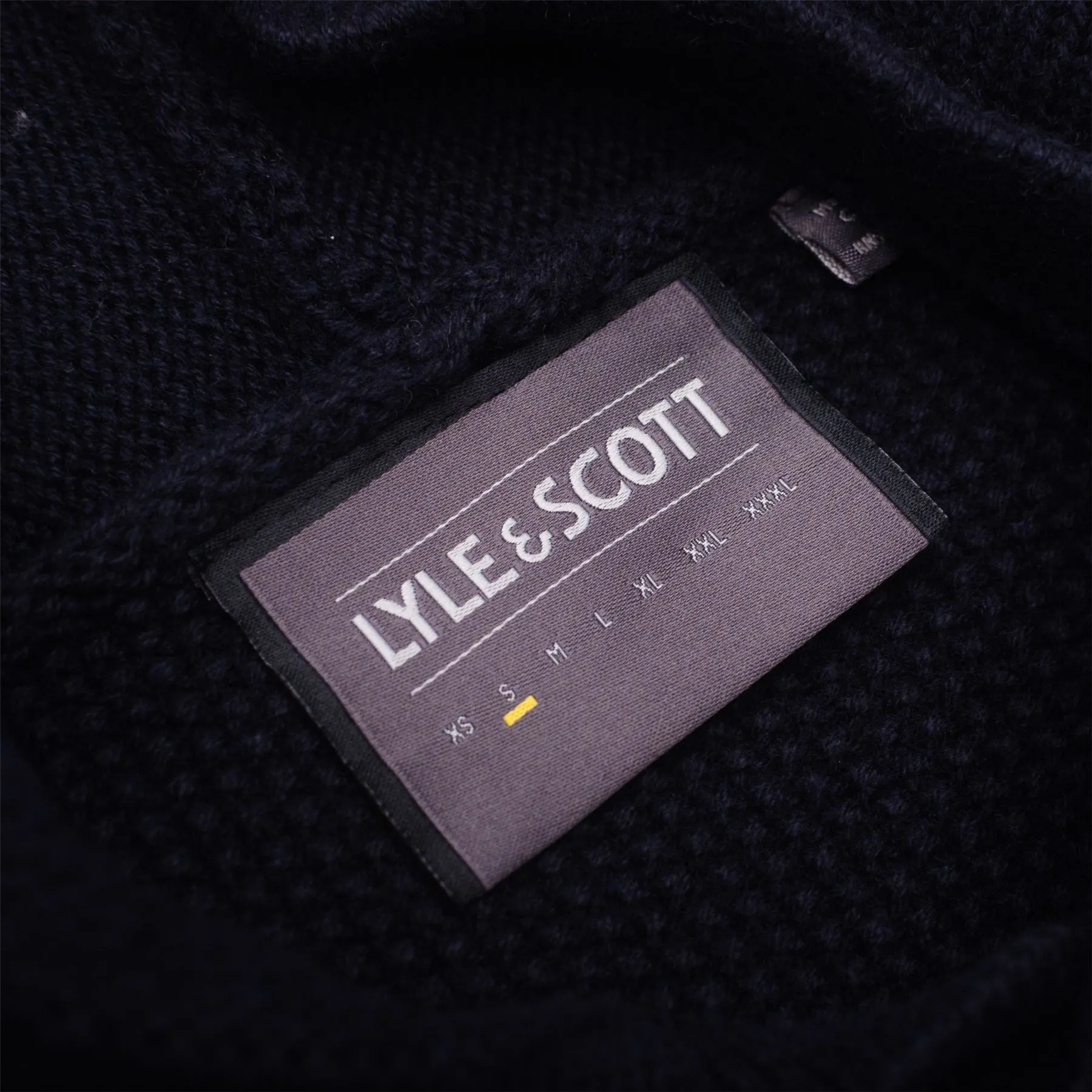 Seed Stitch Knitted Hoodie Dark Navy - SS23