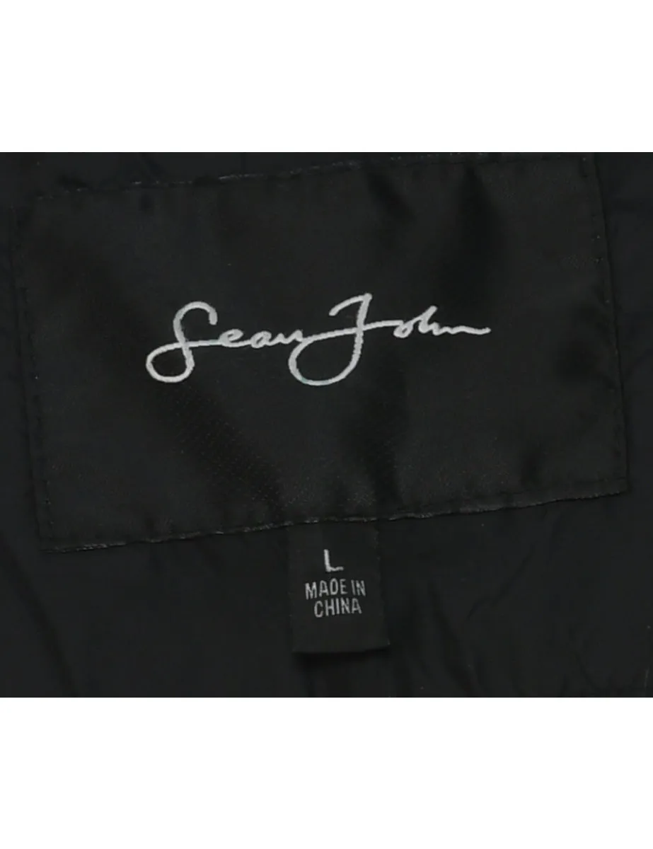 Single Breasted Puffer Jacket - L